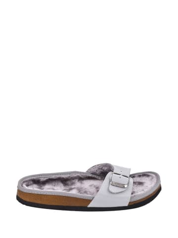 Moosefield Leder-Pantoletten in Grau