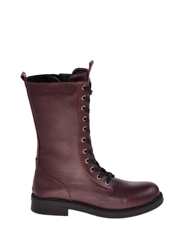 Moosefield Leder-Boots in Bordeaux