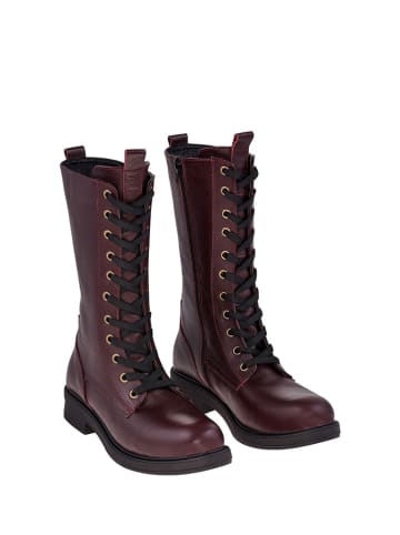 Moosefield Leder-Boots in Bordeaux