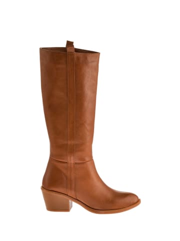 Moosefield Leder-Stiefel in Hellbraun
