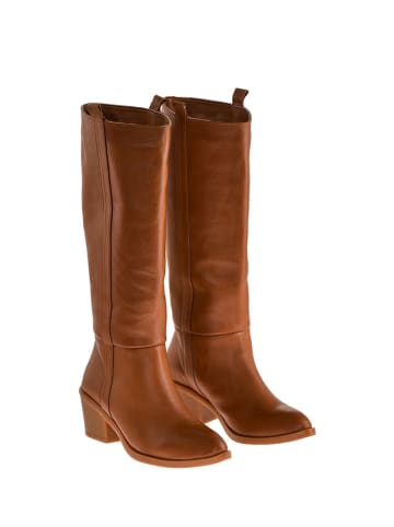 Moosefield Leder-Stiefel in Hellbraun