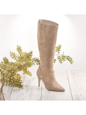 Moosefield Leren laarzen beige