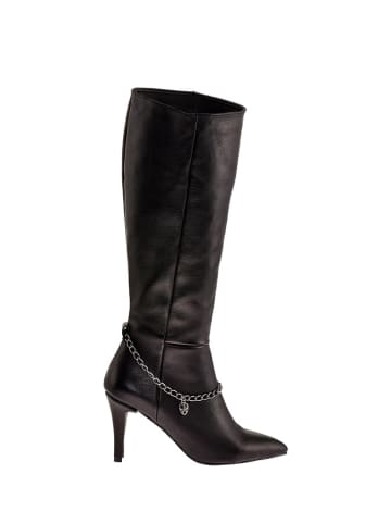 Moosefield Skórzane kozaki w kolorze czarnym