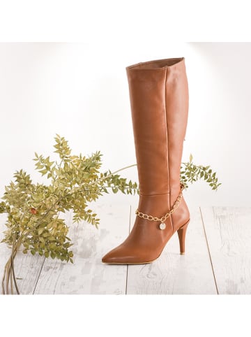 Moosefield Leder-Stiefel in Hellbraun