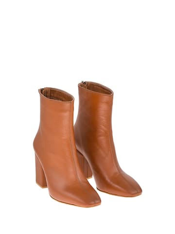Moosefield Leder-Stiefeletten in Hellbraun