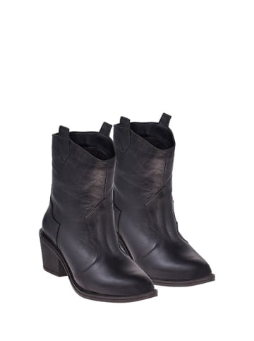 Moosefield Leder-Stiefeletten in Schwarz