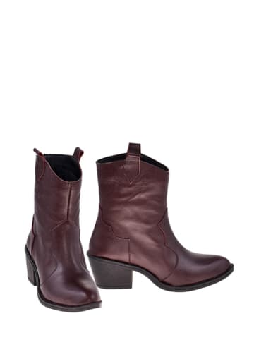 Moosefield Leder-Boots in Bordeaux