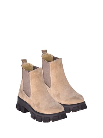 Moosefield Leder-Chelsea-Boots in Beige