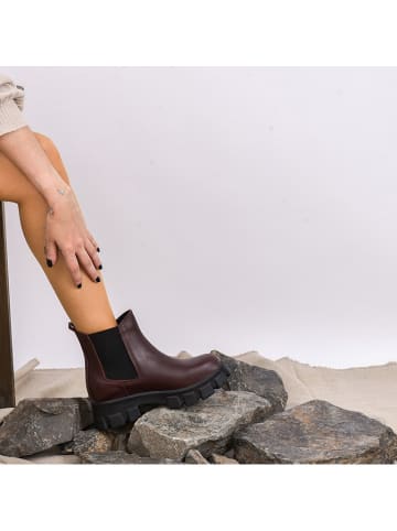 Moosefield Leren chelseaboots bruin