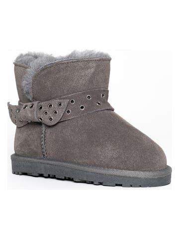 NICEBAY Leren winterboots "Esmee" grijs