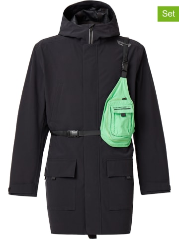 Oakley 2tlg. Set: Parka und Schultertasche "3L Modular" in Schwarz