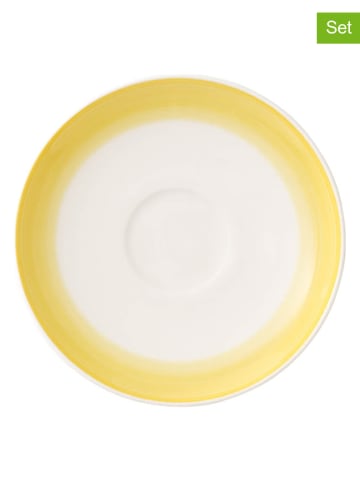 Villeroy & Boch Spodki (6 szt.) w kolorze biało-żółtym - Ø 12 cm