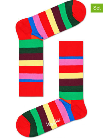 Happy Socks 2-delige set: sokken "Stripe" meerkleurig