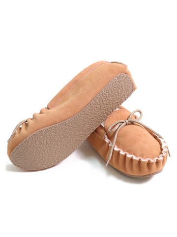 Kaiser Naturfellprodukte Mocassins met lamsvacht lichtbruin