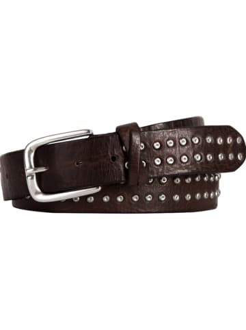 PROFUOMO Leren riem bruin