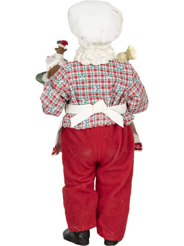 Clayre & Eef Decoratief figuur "Kerstman" rood/groen - (B)13 x (H)28 x (D)10 cm