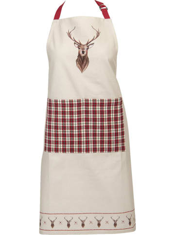 Clayre & Eef Schort beige/rood - (L)85 x (B)70 cm