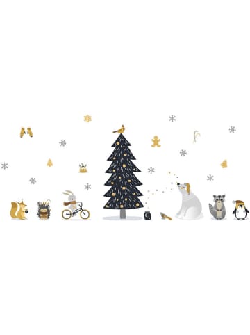 Ambiance Wandsticker "Scandinavian animals Christmas"