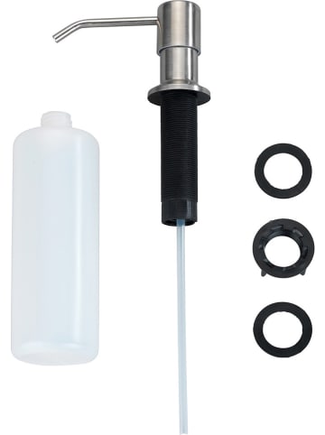 Wenko Inbouw-zeepdispenser "Monti" zilverkleurig - 400 ml