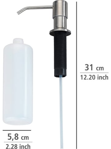 Wenko Dozownik "Monti" w kolorze srebrnym na mydło - 400 ml