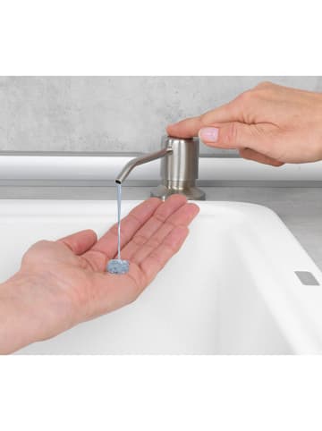 Wenko Inbouw-zeepdispenser "Monti" zilverkleurig - 400 ml