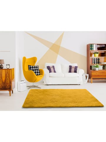 Atticgo Hoogpolig tapijt "Alpaca" mosterdgeel