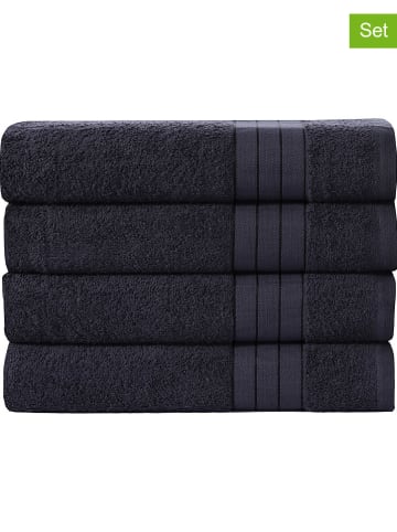 Good Morning Ręczniki (4 szt.) w kolorze czarnym do rąk
