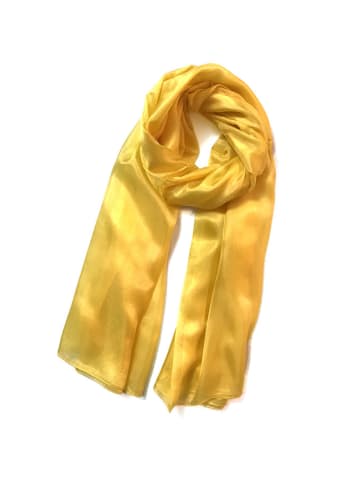 Made in Silk Zijden sjaal goudkleurig - (L)180 x (B)90 cm
