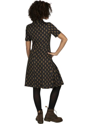Aller Simplement Kleid in Schwarz/ Camel