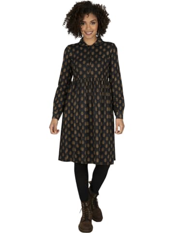 Aller Simplement Kleid in Schwarz/ Camel
