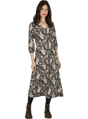 Aller Simplement Kleid in Schwarz/ Beige