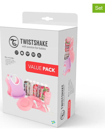 Twistshake 14-delige set: baby-servies lichtroze/paars