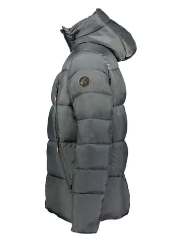 Geographical Norway Doorgestikte jas "Bayou" donkergrijs