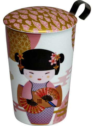 Eigenart Kubek w kolorze jasnoróżowo-złotym do herbaty - 350 ml