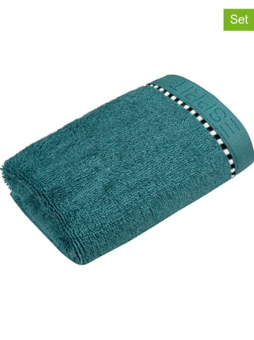 ESPRIT Ręczniki (2 szt.) "Box Solid" w kolorze morskim dla gości