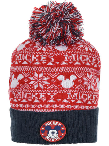Disney Mickey Mouse 2-delige winteraccessoireset "Mickey Mouse" rood/donkerblauw