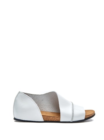 Comfortfusse  Leren sandalen wit