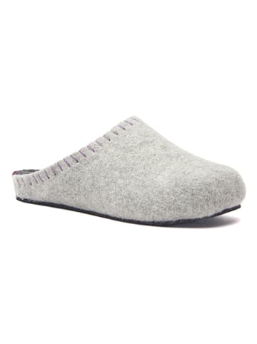 Comfortfusse Wollen pantoffels grijs