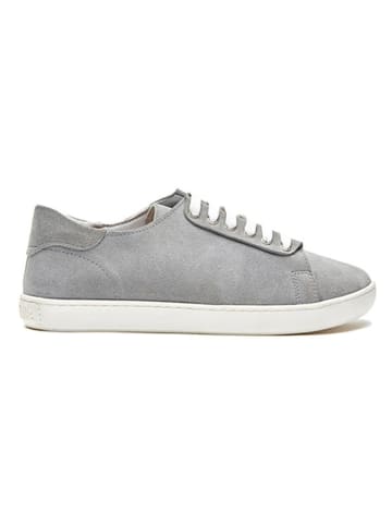 Comfortfusse Leren sneakers grijs