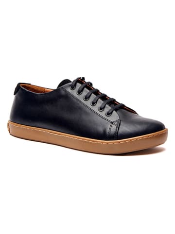 Comfortfusse Leder-Sneakers in Schwarz