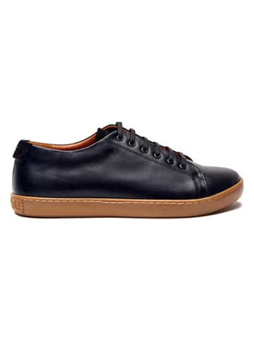 Comfortfusse Leder-Sneakers in Schwarz
