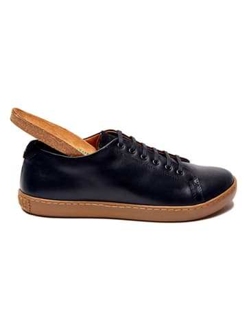 Comfortfusse Leder-Sneakers in Schwarz