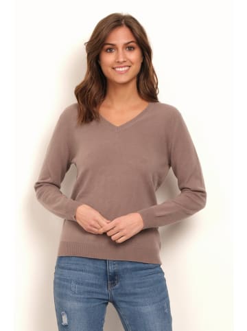 Soft Cashmere Kaschmir-Pullover in Taupe