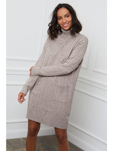 Soft Cashmere Gebreide jurk taupe