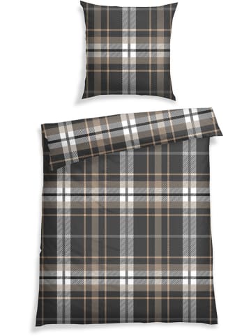 Schiesser Renforcé beddengoedset "Lenni" zwart/beige