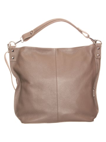 ORE10 Leren schoudertas taupe - (B)40 x (H)30 x (D)15 cm