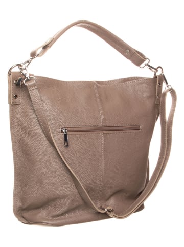 ORE10 Leren schoudertas taupe - (B)40 x (H)30 x (D)15 cm
