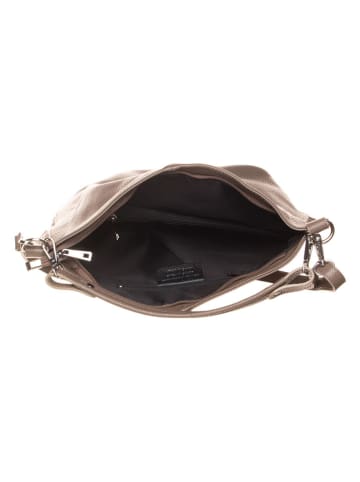 ORE10 Leren schoudertas taupe - (B)40 x (H)30 x (D)15 cm