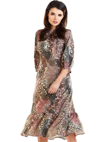 Awama Sukienka w kolorze jasnobrązowo-jasnoróżowym