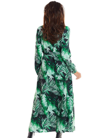 Awama Sukienka w kolorze zielonym ze wzorem
